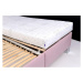 Čalouněná postel Angelina 180x200, růžová, včetně matrace