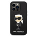 Karl Lagerfeld Liquid Silicone Ikonik NFT Zadní Kryt pro iPhone 15 Pro Max Black