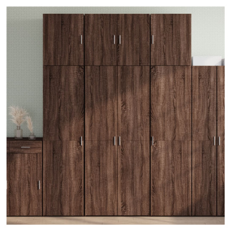 vidaXL Skříň highboard hnědý dub 80 x 42,5 x 249 cm kompozitní dřevo