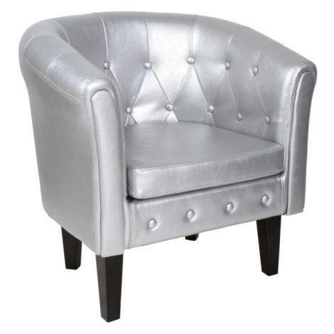 Miadomodo Chesterfield 58 x 71 x 70 cm stříbrné