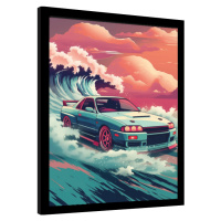 Obraz na zeď - Wave Collection - Wave Cars Hakosuka, 34.3 × 44.5 cm