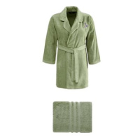 Soft Cotton - Krátký Dámský župan Lilly v Dárkovém balení s ručníkem, světle zelený