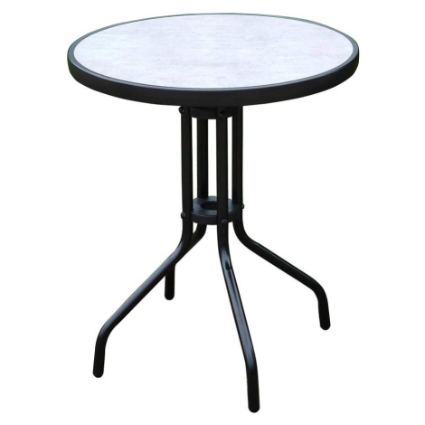 Skleněný stůl imitace betonu černá BAUMAX