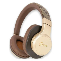 Sluchátka Guess Bluetooth on-ear headphones brown 4G Script (GUBH604GEMW)