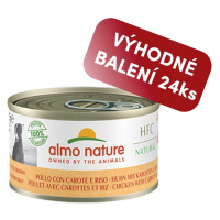 Almo Nature HFC DOG - Kuřecí s mrkví a rýží 95g výhodné balení 24ks