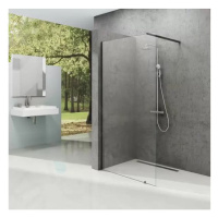 RAVAK Walk-In Sprchová stěna Walk-In Wall 100, 1000x2000 mm, černá/čiré sklo GW9WA0300Z1