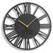 Jednoduché antracitové nástěnné hodiny v dřevěném designu 30 cm