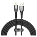 Kabel USB cable for Lightning Baseus Glimmer Series, 2.4A, 2m (Black)