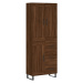 vidaXL Skříň highboard hnědý dub 69,5 x 34 x 180 cm kompozitní dřevo