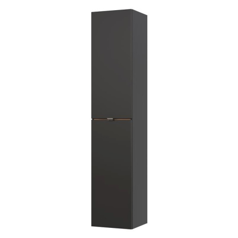 Comad Koupelnová skříňka vysoká Capri 800 2D černý mat/dub kraft zlatý
