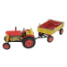 Kovap Traktor Zetor s valníkem červený na klíček kov 28cm Kovap