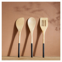 Set 3 kusů kuchyňských vařeček BAMBOO z bambusu - černá 806587