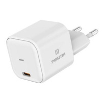 Swissten síťový adaptér GaN 1x USB-C 45W Power Delivery bílý