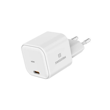 Swissten síťový adaptér GaN 1x USB-C 45W Power Delivery bílý