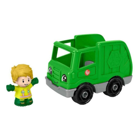 Mattel fisher price little people zelený recyklační vůz, hpx88