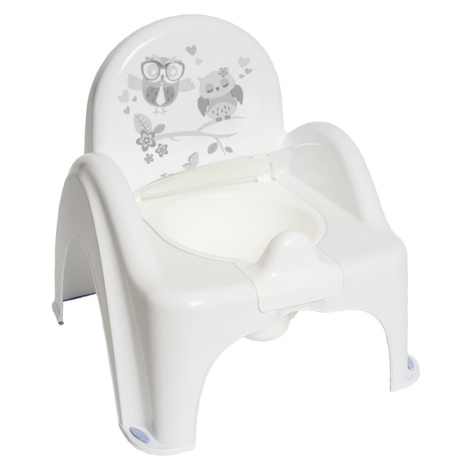 Tega Baby Dětský nočník s melodií a víkem, ergonomický - Sovy v bílé