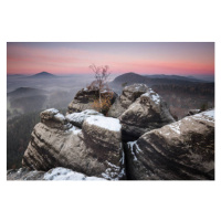 Fotografie PINK MORNING,Scenic view of mountains against, Karel Stepan / 500px, 40 × 26.7 cm