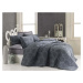 Set přehozu přes postel a povlaku na polštář s příměsí bavlny Eponj Home Jamie Anthracite, 160 x