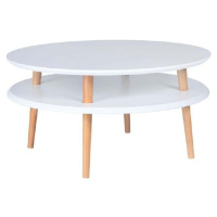 Bílý konferenční stolek Ragaba UFO, Ø 70 cm