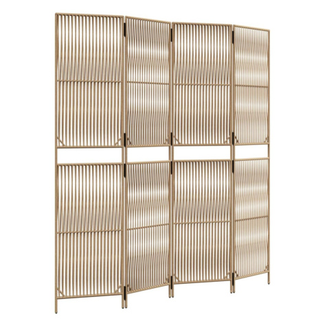 vidaXL Dělicí stěna 4 panely béžová polyratan