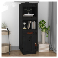 vidaXL Skříň highboard černá 34x40x108,5 cm masivní borové dřevo