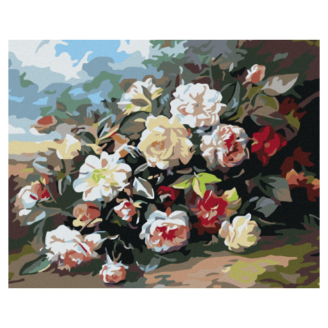 Diamondi - PLANÉ RŮŽE, 40x50 cm, vypnuté plátno na rám