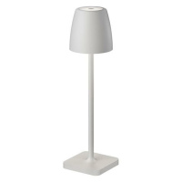 NOVA LUCE venkovní stolní lampa COLT bílý litý hliník a akryl LED 2W 3000K IP54 62st. 5V DC vypí