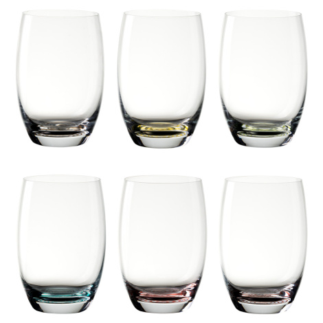 Sklenice 460 ml s barevným spirálovým dnem - Optima Glas Lunasol set 6 ks - 322872