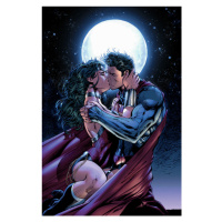 Umělecký tisk Superman and Wonder Woman - Lovers, 26.7 × 40 cm