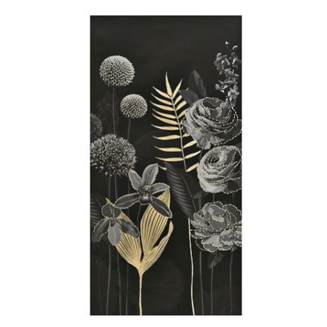 Obraz s rámem Zlaté květy 62,5x122,5 cm BAUMAX
