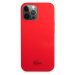 Lacoste Liquid Silicone Glossy Printing Logo Kryt pro iPhone 13 Pro Max Red