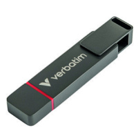 Verbatim USB flash disk, USB C a USB 3.2 Gen 1, 512GB, Dual QuickStick, šedý, 32042, USB C, s po