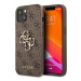 Guess GUHCP13M4GMGBR hard silikonové pouzdro iPhone 13 6.1" brown 4G Big Metal Logo