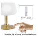 PAUL NEUHAUS LED stolní lampa v oceli a stínítkem z opálového skla, teplá bílá barva vč. dotykov