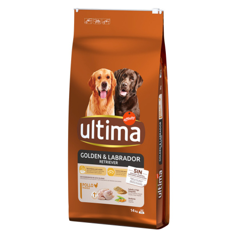 Ultima Dog Golden & Labrador Retriever s kuřecím - výhodné balení: 2 x 14 kg Affinity Ultima