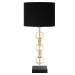 Stolní lampa v černo-zlaté barvě Mauro Ferretti Glam Rings, výška 54,5 cm