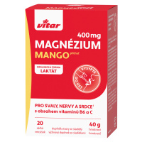 Vitar Magnezium Mango 400mg + vit.B6 + vit.C 20 sáčků