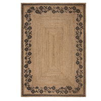 Flair Rugs koberce Kusový koberec Printed Jute Maisie Natural/Black Rozměry koberců: 120x170