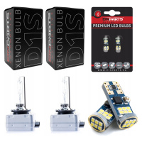 Set 2x Vlákno Xenon D1S 4800K 35W Led Žárovky 12V W5W Canbus 6000K