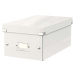 Bílý kartonový úložný box s víkem 21x35x15 cm Click&Store – Leitz