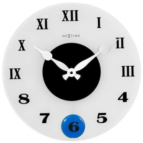 Designové nástěnné kyvadlové hodiny 8635 Nextime Milano Color 35cm FOR LIVING