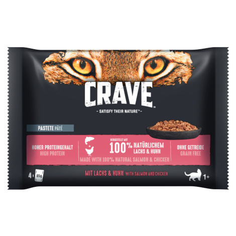 Crave Pouch Multipack 12 x 85 g - Paštika s lososem & kuřetem