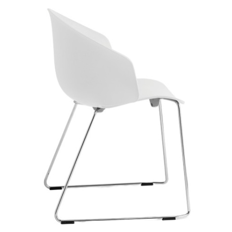 PEDRALI - Židle GRACE 411 DS s chromovanou podnoží - bílá