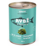 LOUIE Konzerva pro psy rybí s řasami 400 g