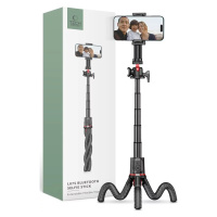 Držák TECH-PROTECT L07S BLUETOOTH SELFIE STICK FLEXIBLE TRIPOD BLACK (5906203691258)