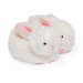 Bačkůrky pro miminko s chrastítkem Zajíček Lapin Bonbon Doudou et Compagnie růžové v dárkovém ba