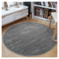 Kulatý koberec šedé barvy
