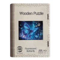 Wooden puzzle Fluorescent Butterfly A3