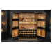 LuxD Designová barová skříňka Cullen 140 cm černé mango