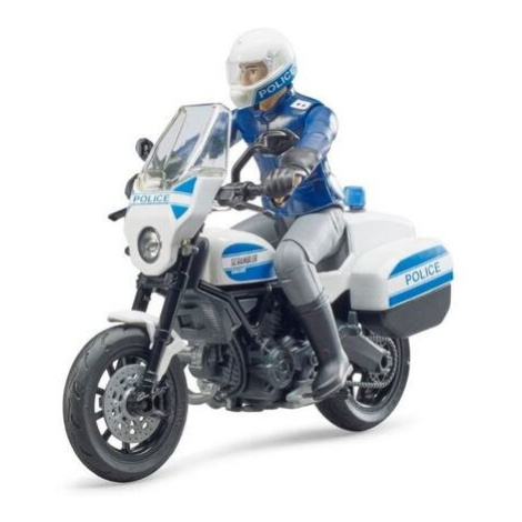 Bruder 62731 BWORLD Policejní motorka Ducati Scrambler s figurkou Brüder Mannesmann